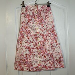 Free People Tomas Mini Dress Floral Printed
Strapless Smocked XS